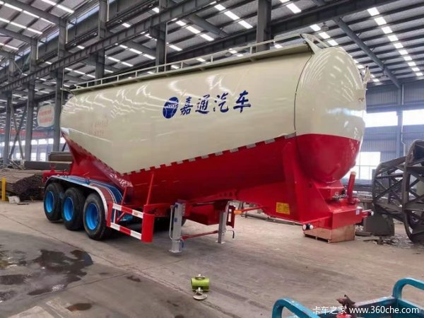 Powder material transportation semi-trailer